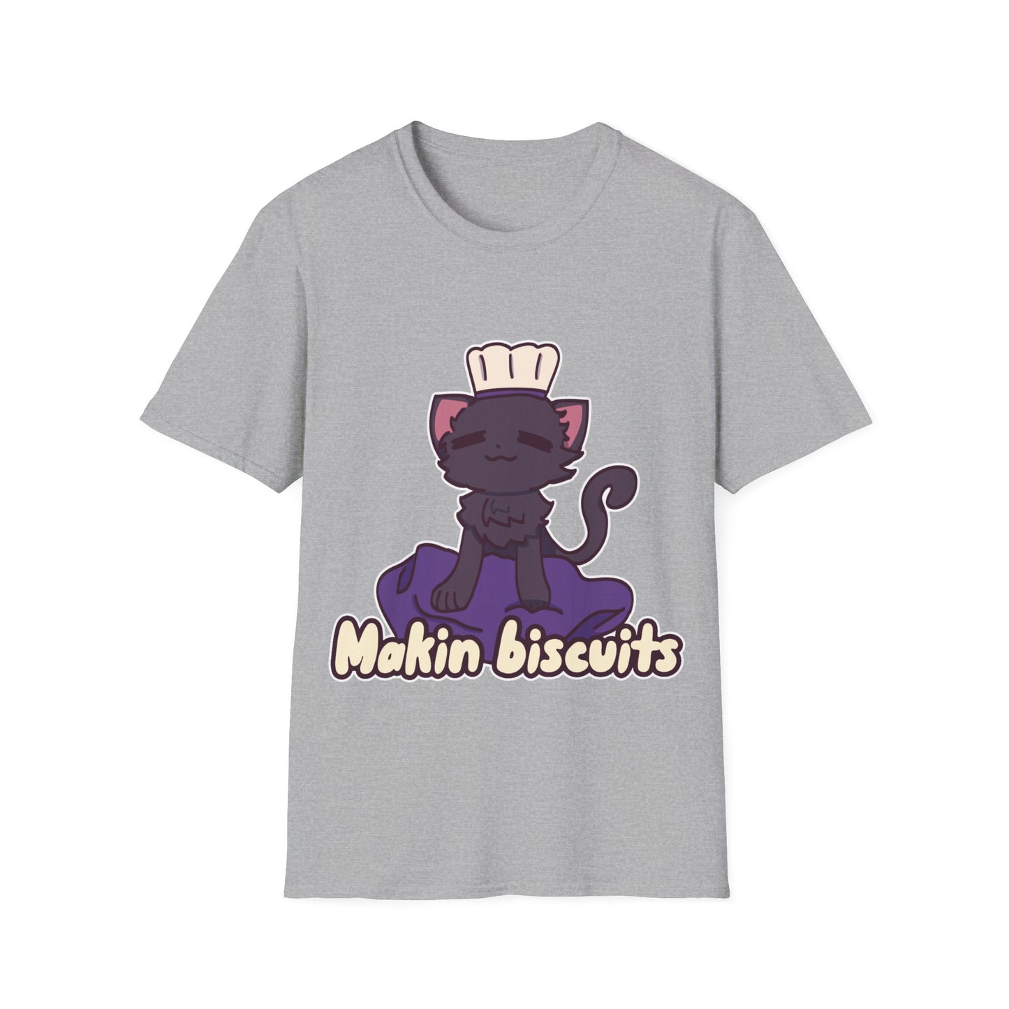 Makin' Biscuits- Black. Unisex Softstyle T-Shirt