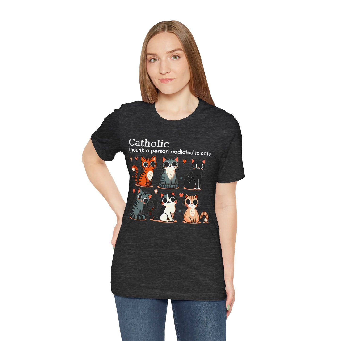 Catholic cats. Unisex Jersey Short Sleeve Tee