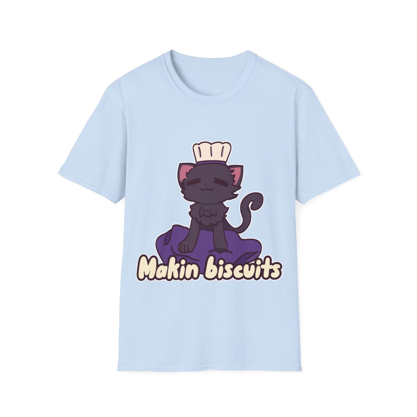 Makin' Biscuits- Black. Unisex Softstyle T-Shirt