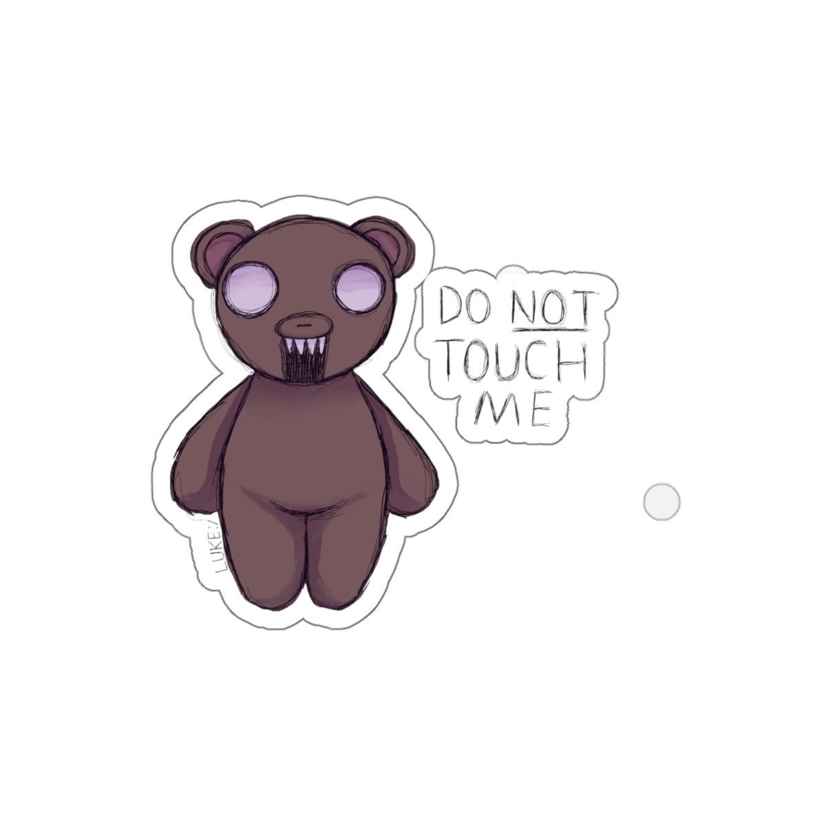 Scary Bear- Kiss Cut Sticker