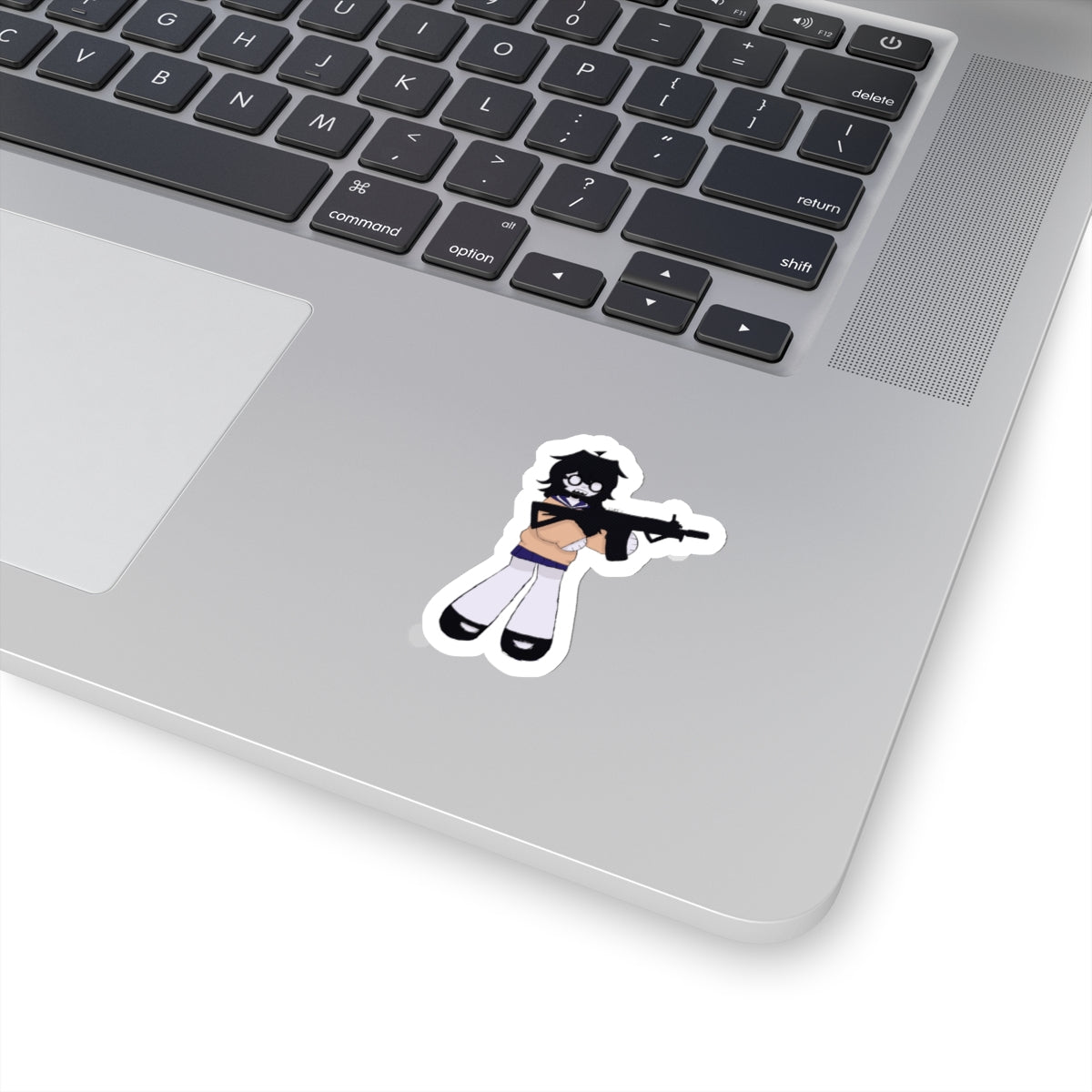 Girl with gun- Kiss Cut Sticker