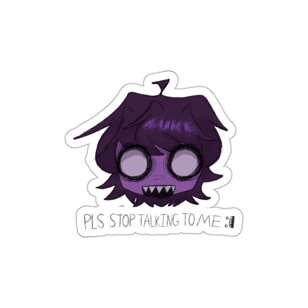 Crazy Head- Kiss Cut Sticker