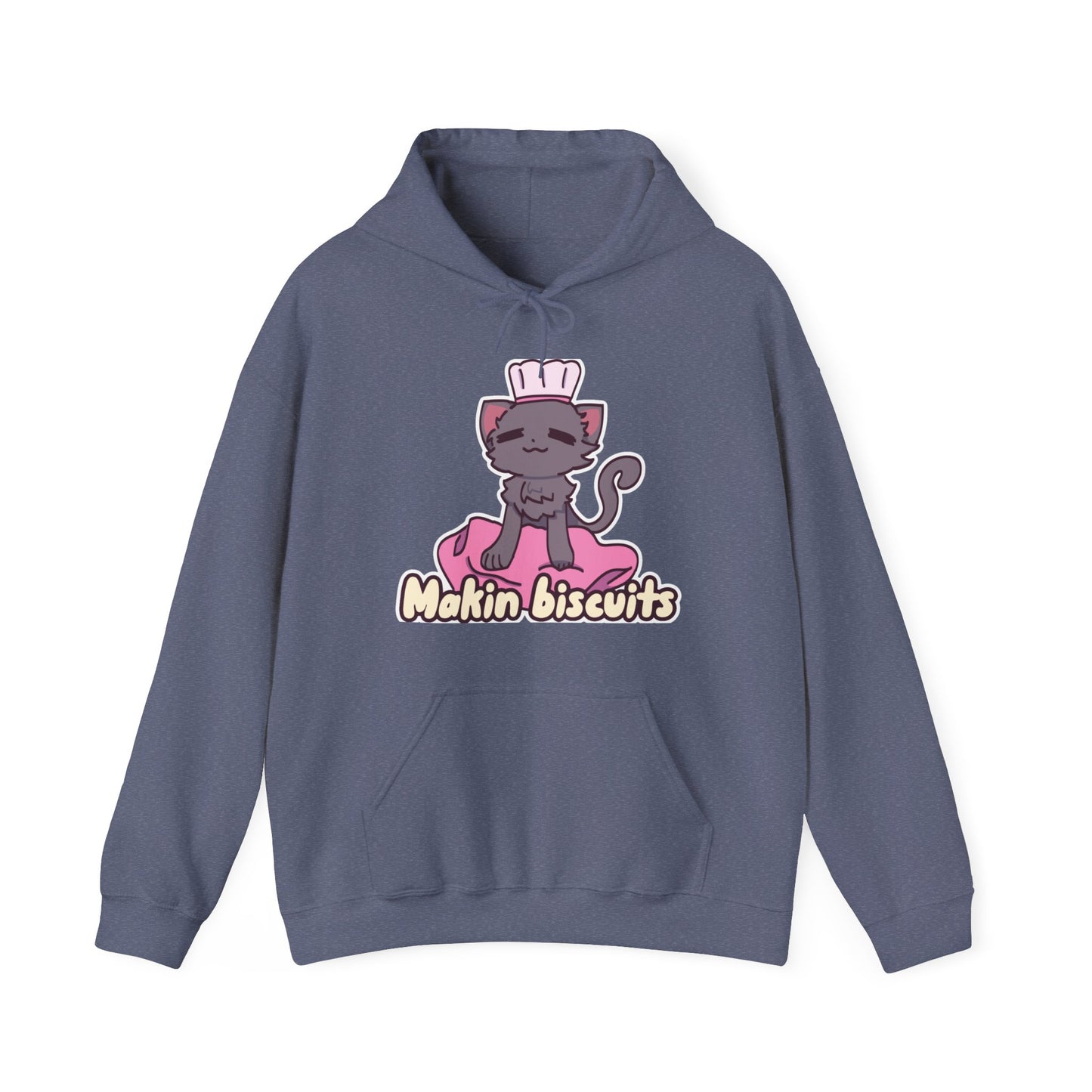 Makin' Biscuits- Grey. Unisex Heavy Blend™ Hooded Sweatshirt