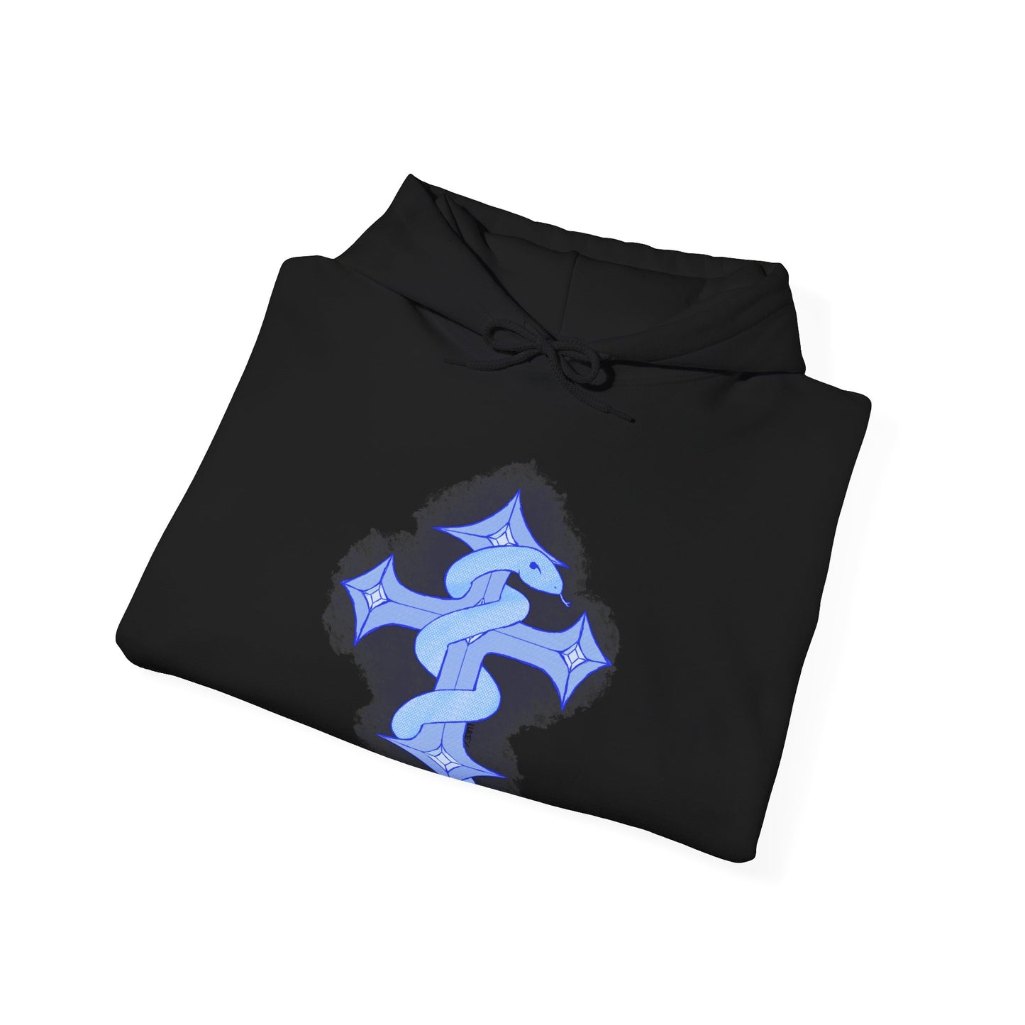Snake on Cross-Light. Unisex Heavy Blend™ Hooded Sweatshirt