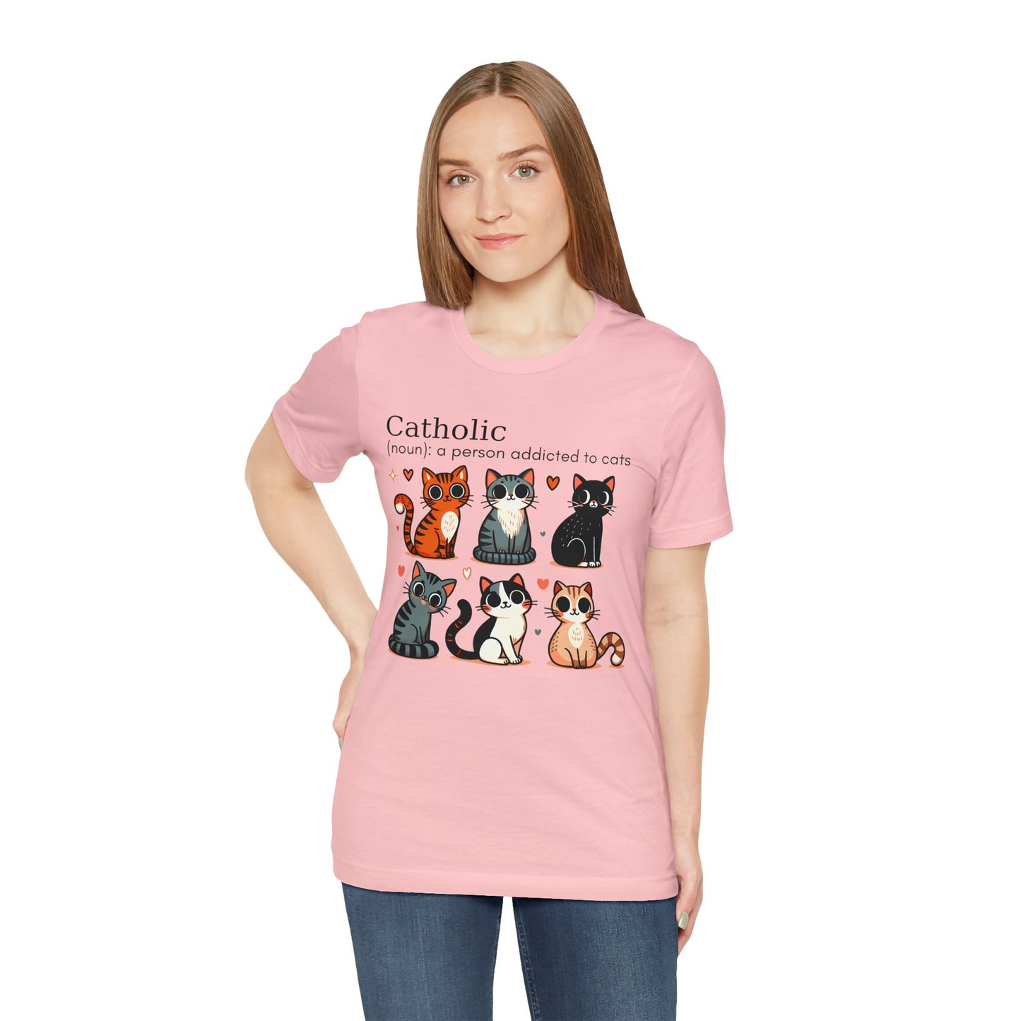 Catholic cats. Unisex Jersey Short Sleeve Tee