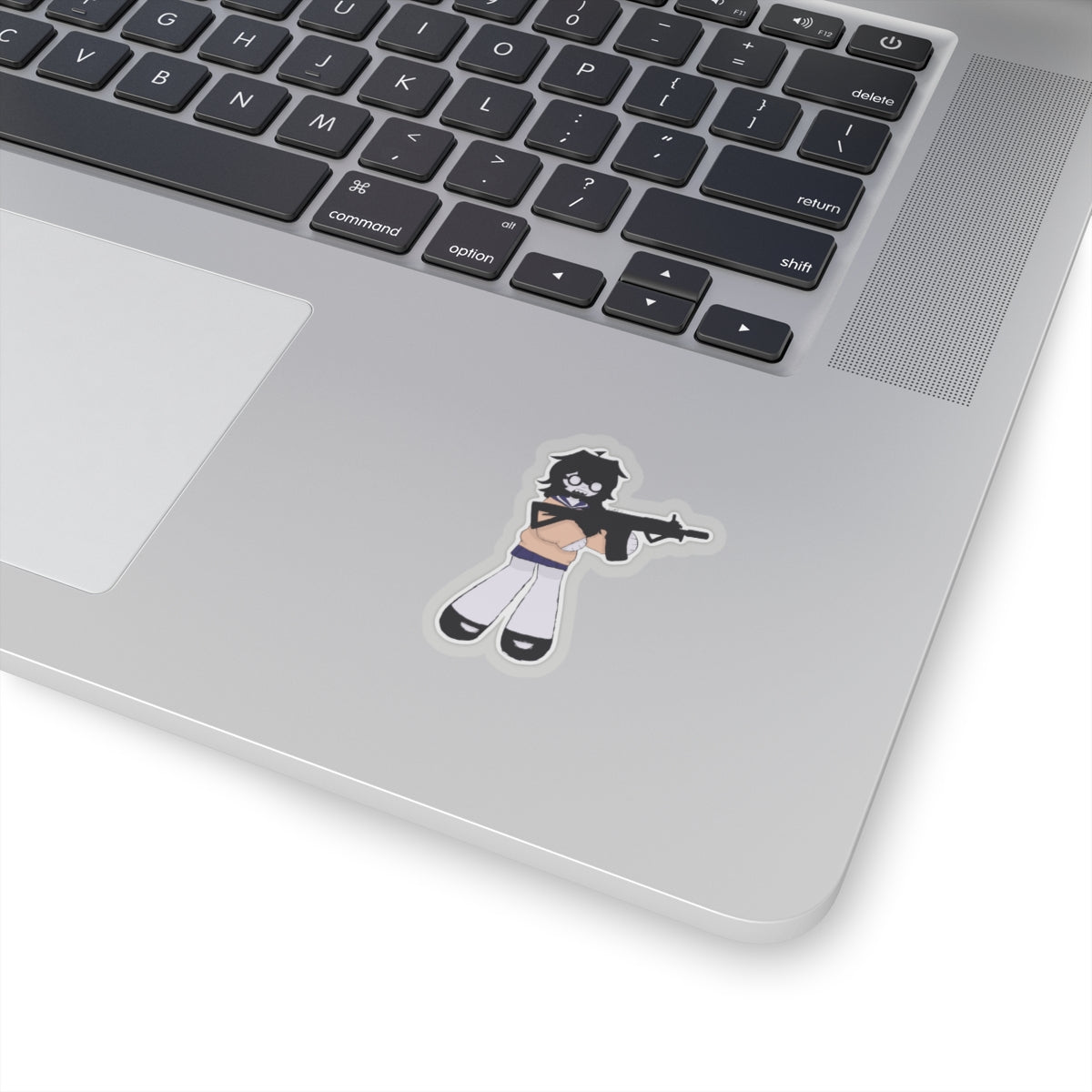 Girl with gun- Kiss Cut Sticker
