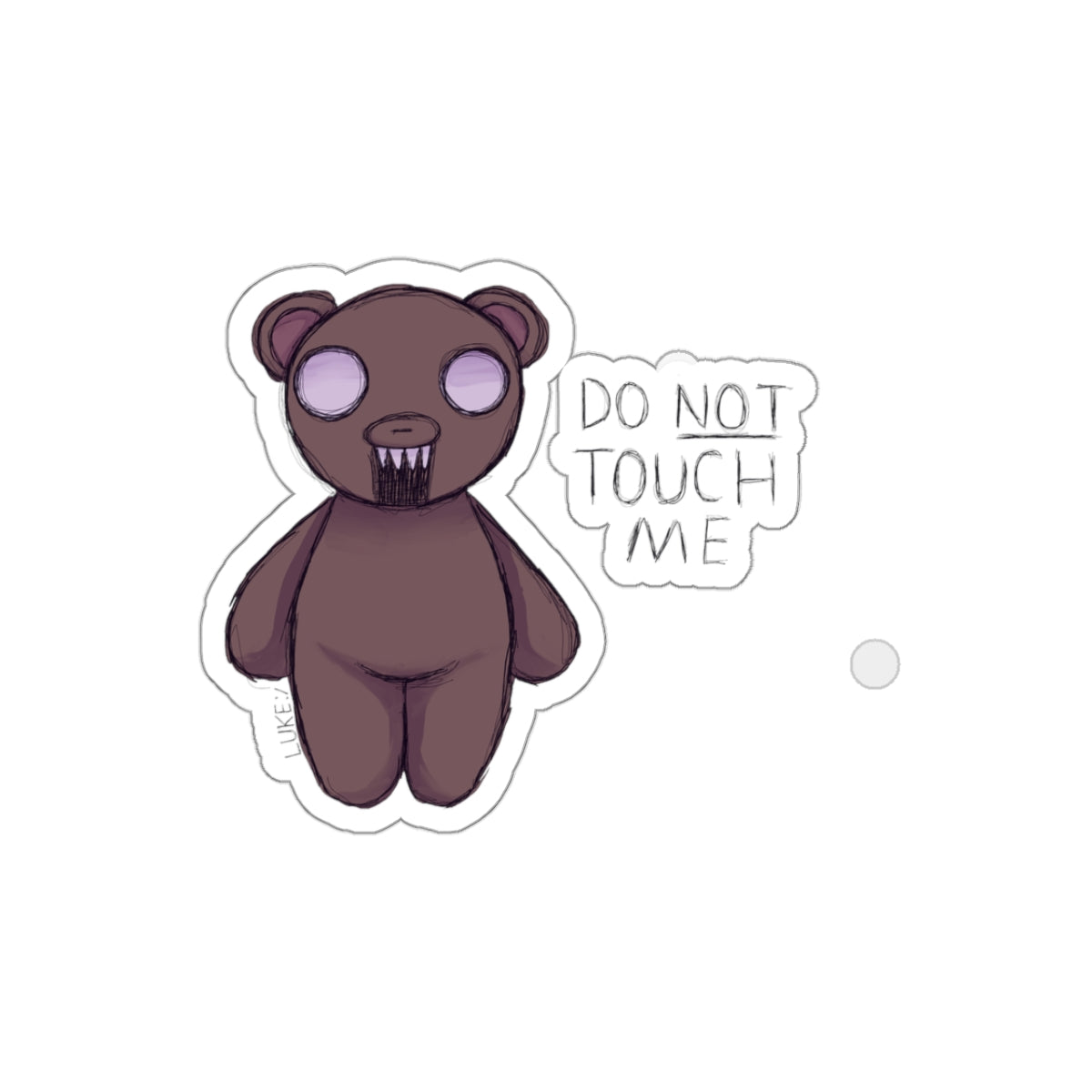 Scary Bear- Kiss Cut Sticker