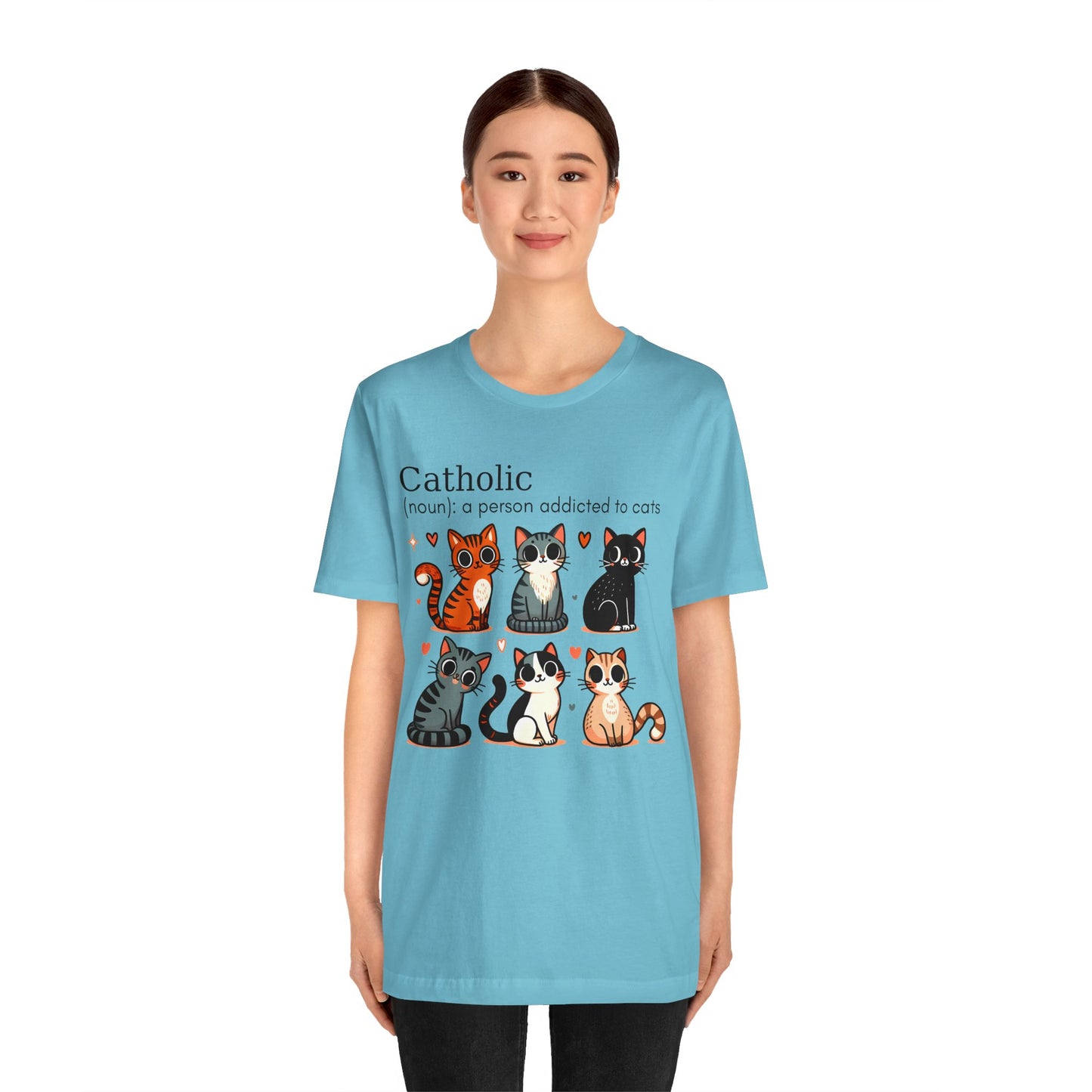 Catholic cats. Unisex Jersey Short Sleeve Tee