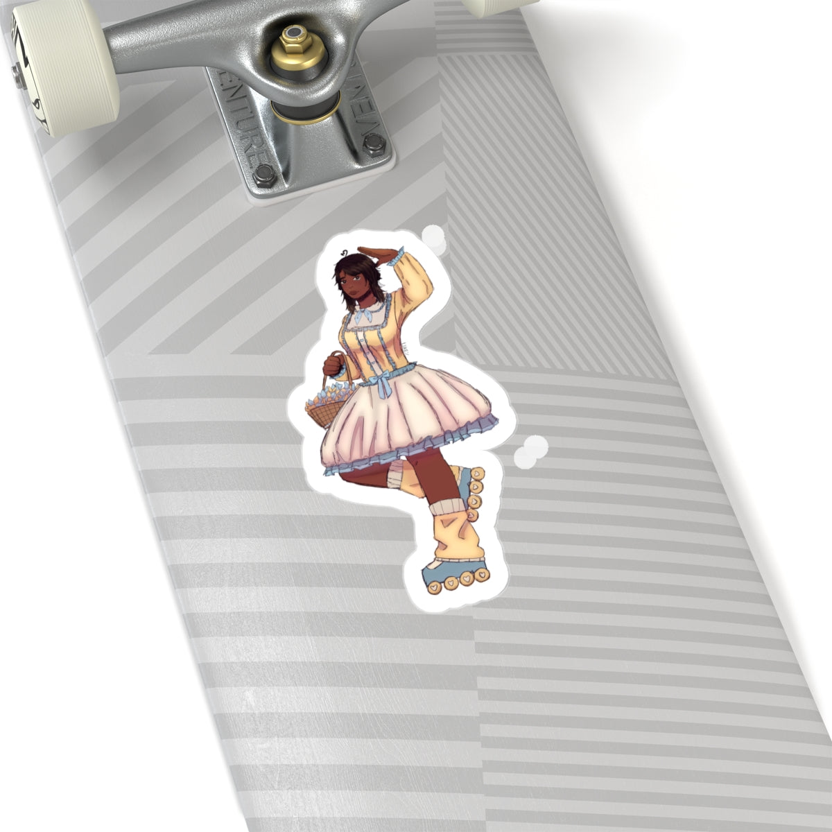 Cottagecore Roller skater Kiss-Cut Stickers