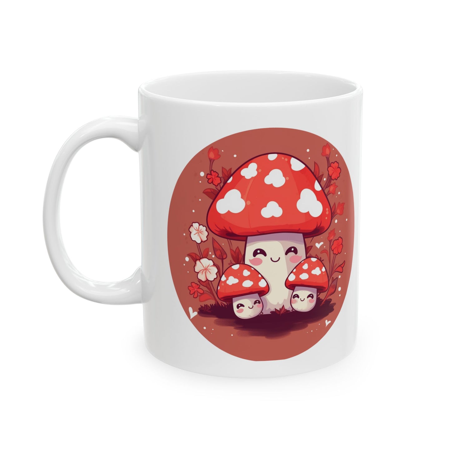 Cute sassy mushroom Ceramic Mug, (11oz, 15oz)