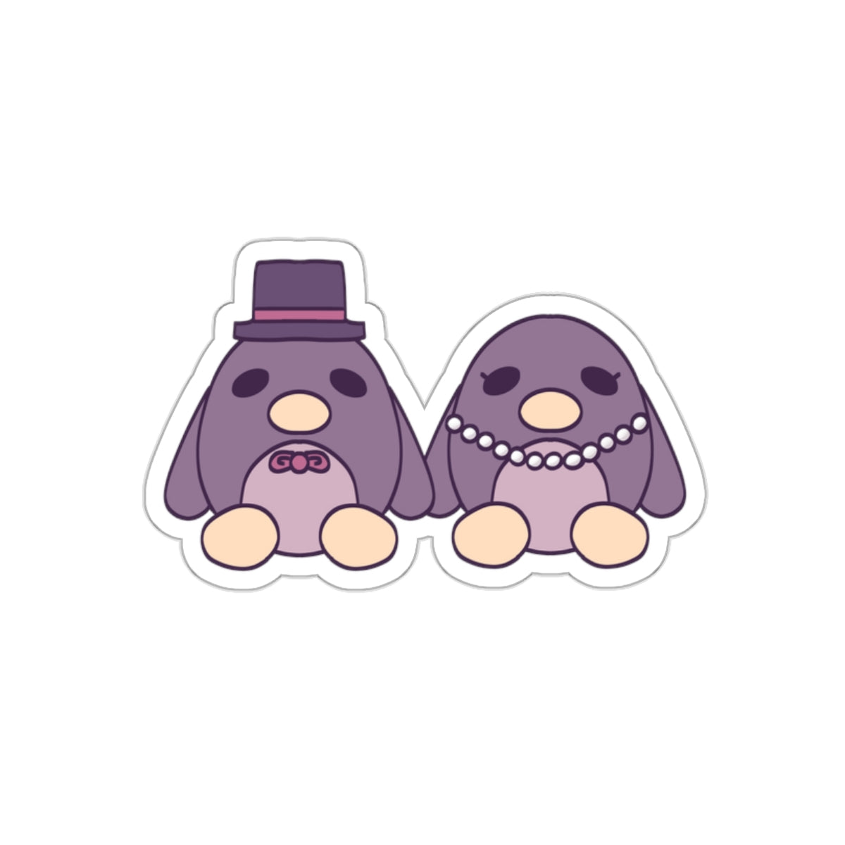 Die-Cut Married Penguin Stickers