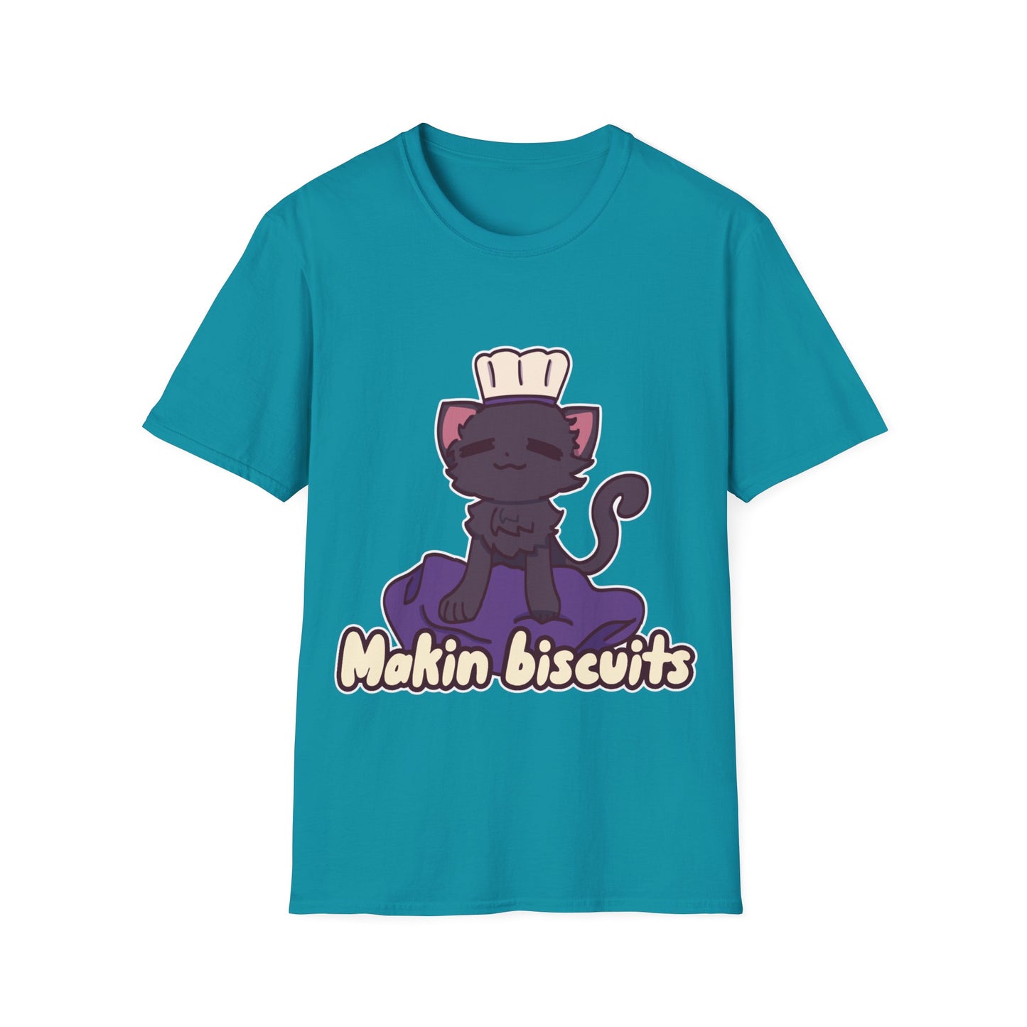 Makin' Biscuits- Black. Unisex Softstyle T-Shirt