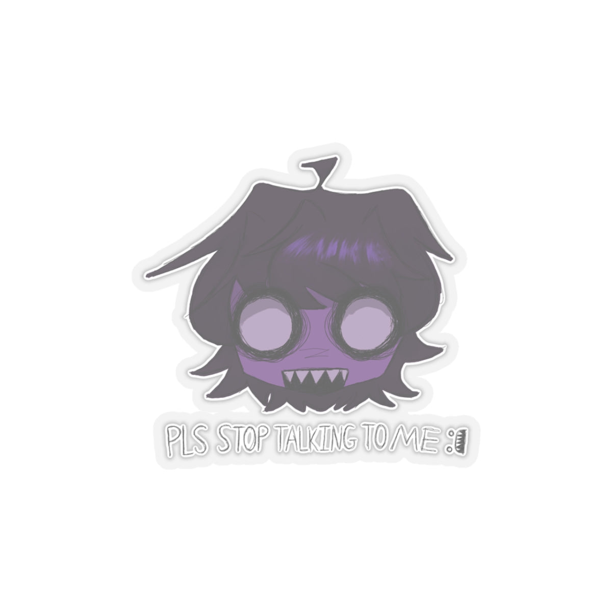Crazy Head- Kiss Cut Sticker