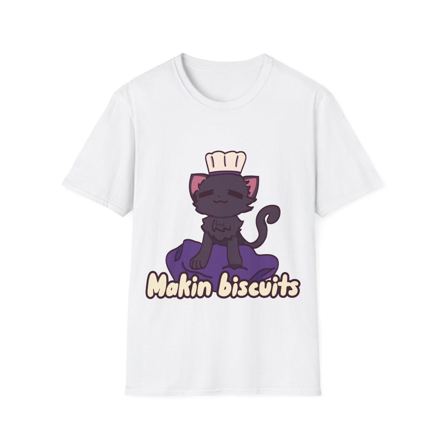 Makin' Biscuits- Black. Unisex Softstyle T-Shirt