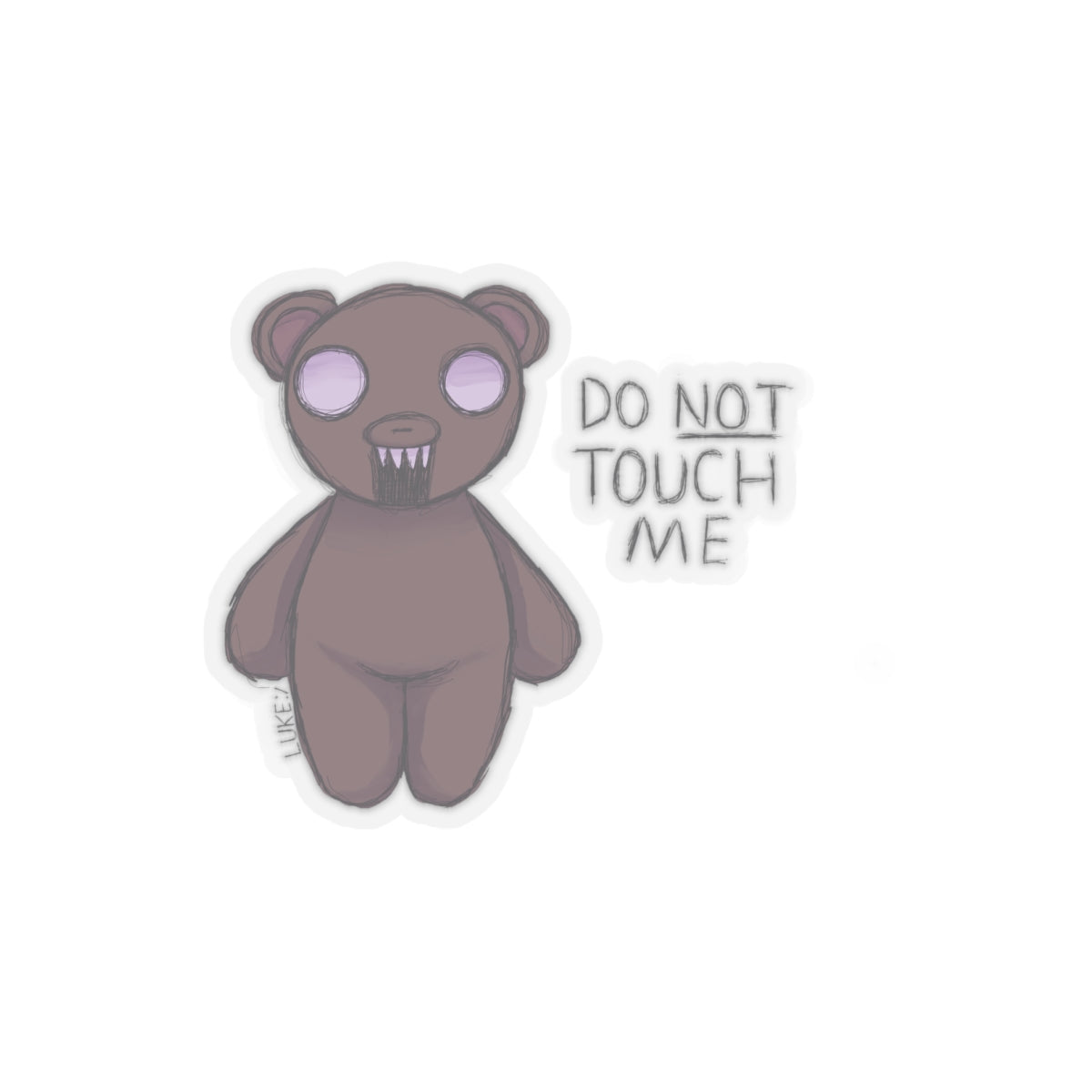 Scary Bear- Kiss Cut Sticker
