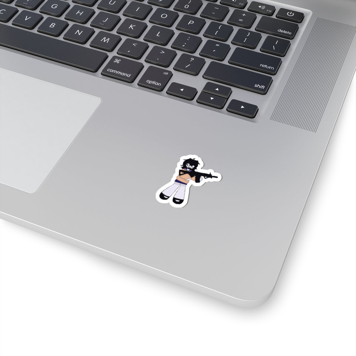 Girl with gun- Kiss Cut Sticker