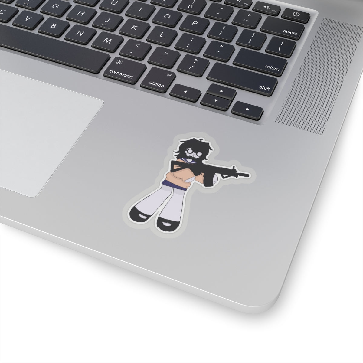 Girl with gun- Kiss Cut Sticker