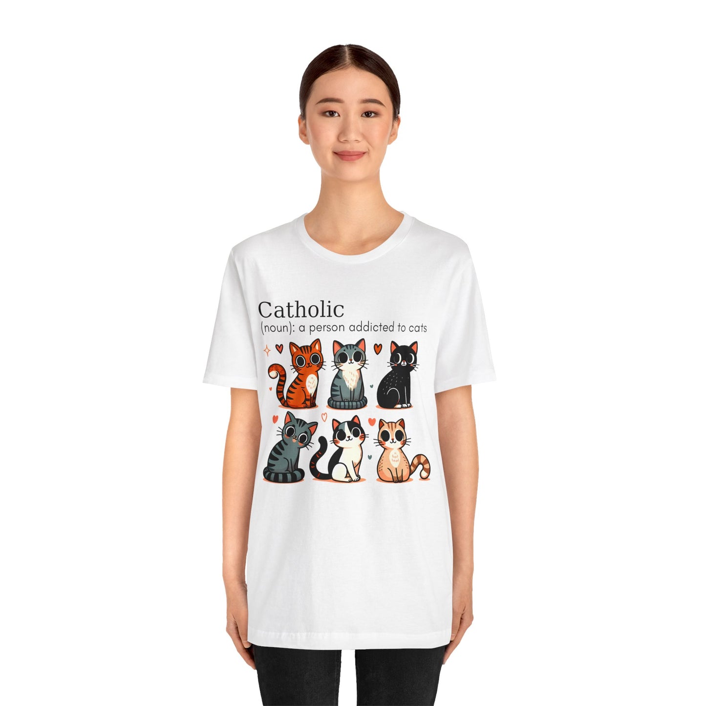 Catholic cats. Unisex Jersey Short Sleeve Tee