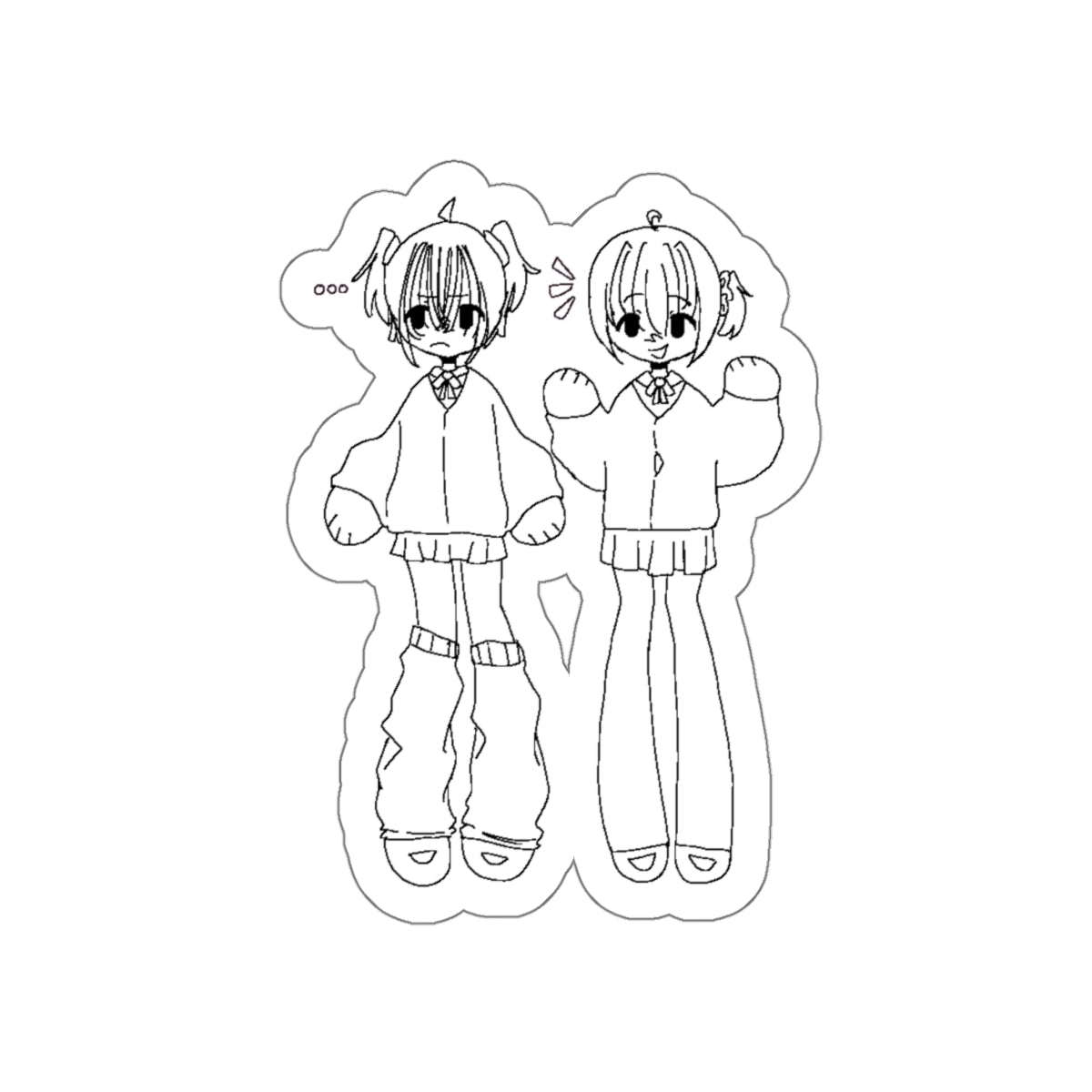 Twins Kiss-Cut Stickers