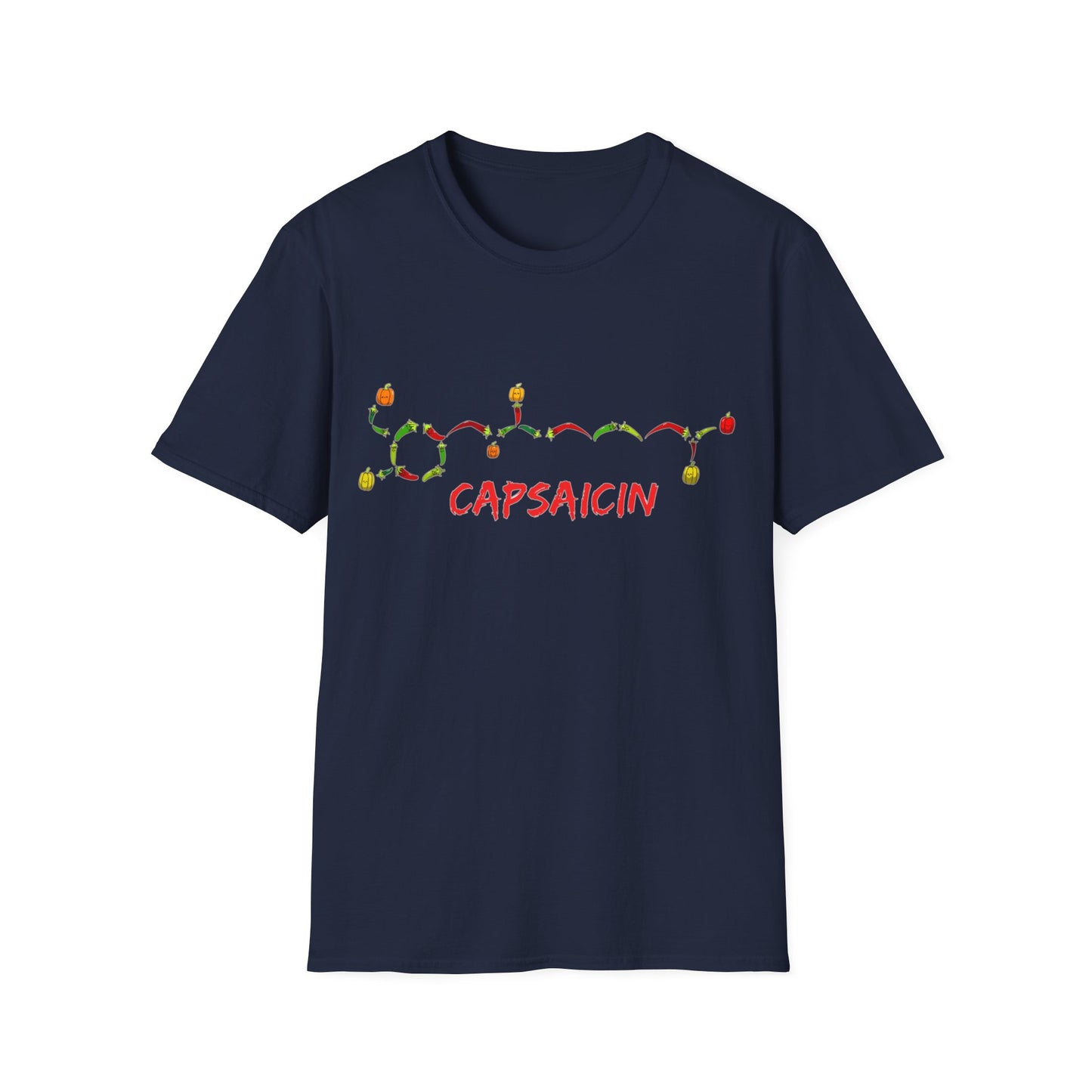 Capsaicin Chillies- Unisex Softstyle T-Shirt