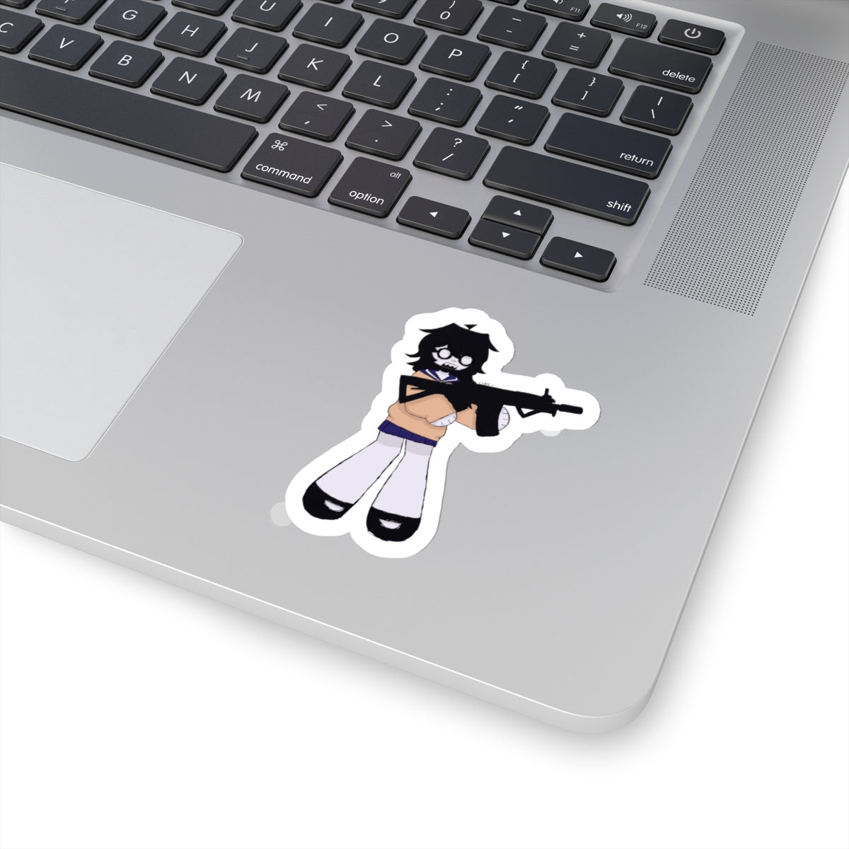 Girl with gun- Kiss Cut Sticker