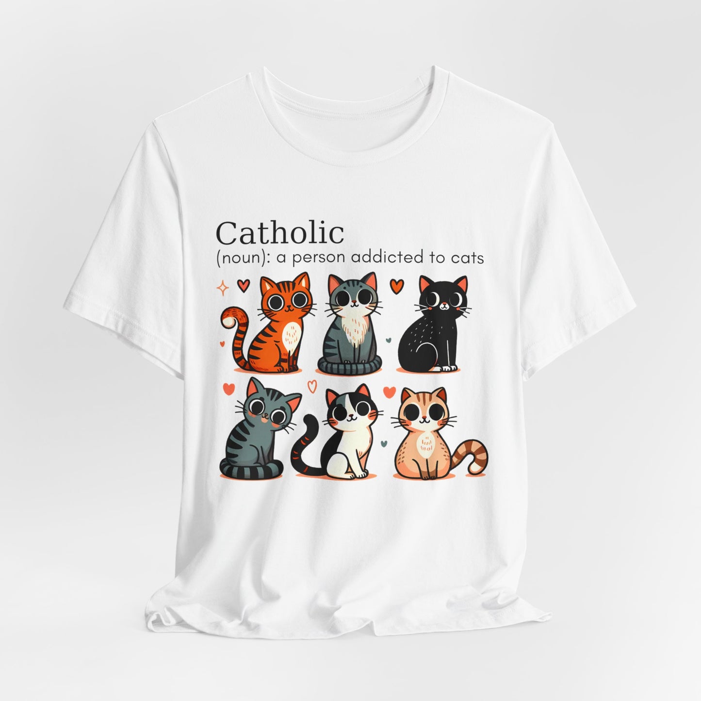 Catholic cats. Unisex Jersey Short Sleeve Tee