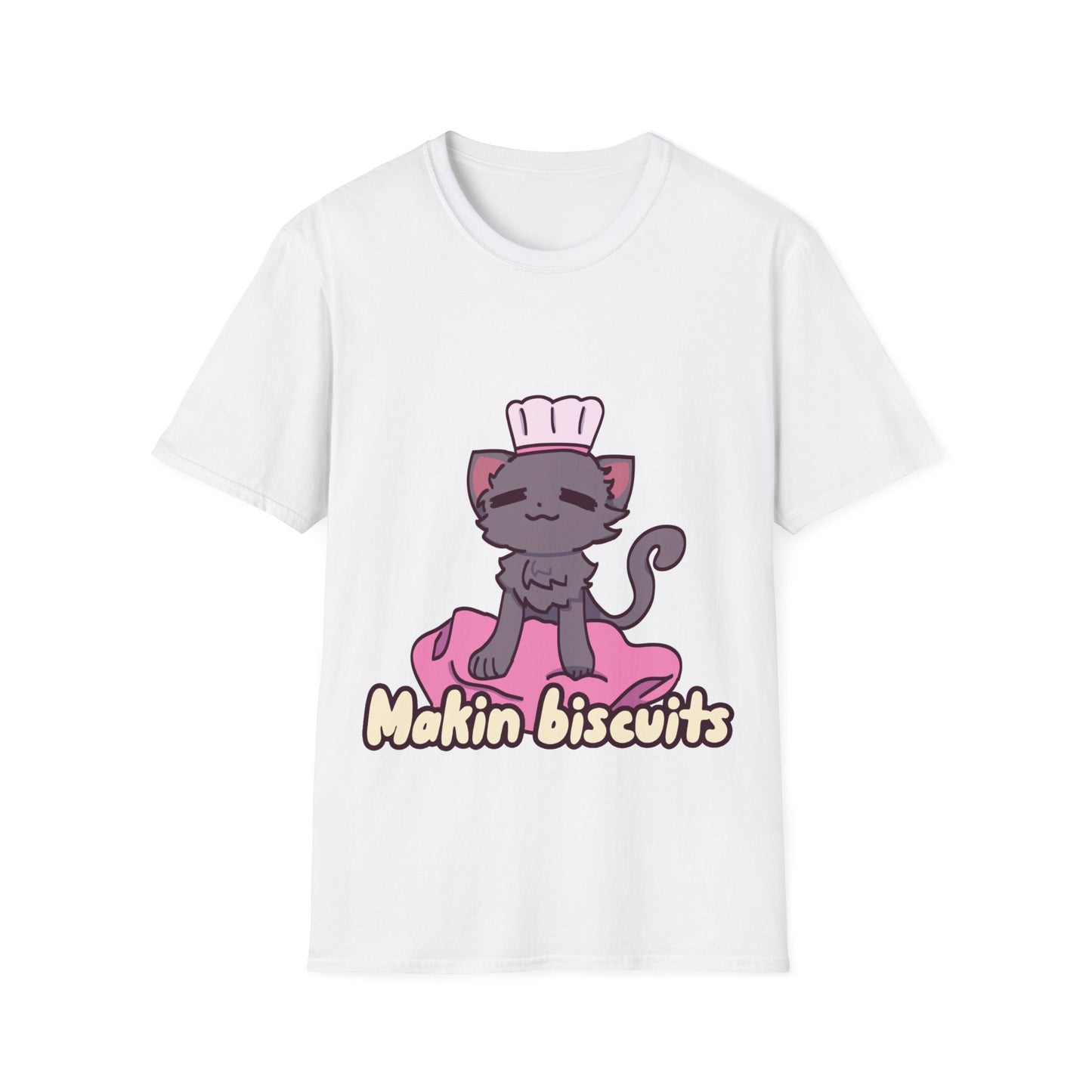 Makin' Biscuits- Grey. Unisex Softstyle T-Shirt