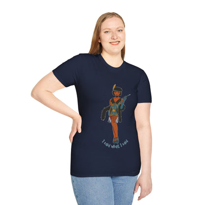 Art Deco Dancer -I said what I said. Unisex Softstyle T-Shirt