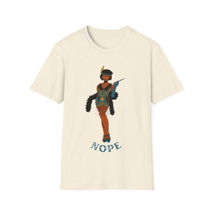 Art Deco Dancer-Nope. Unisex Softstyle T-Shirt