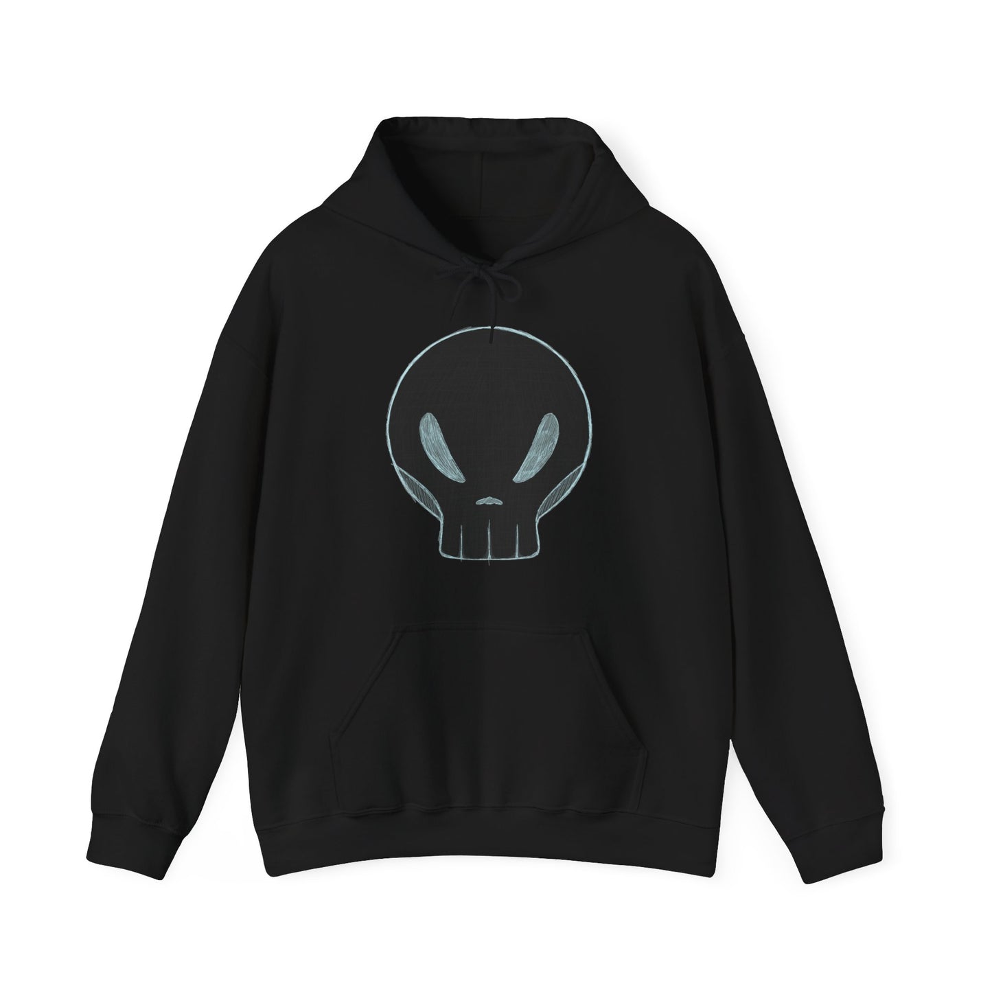 Black Skull- Unisex Heavy Blend™ Hooded Sweatshirt