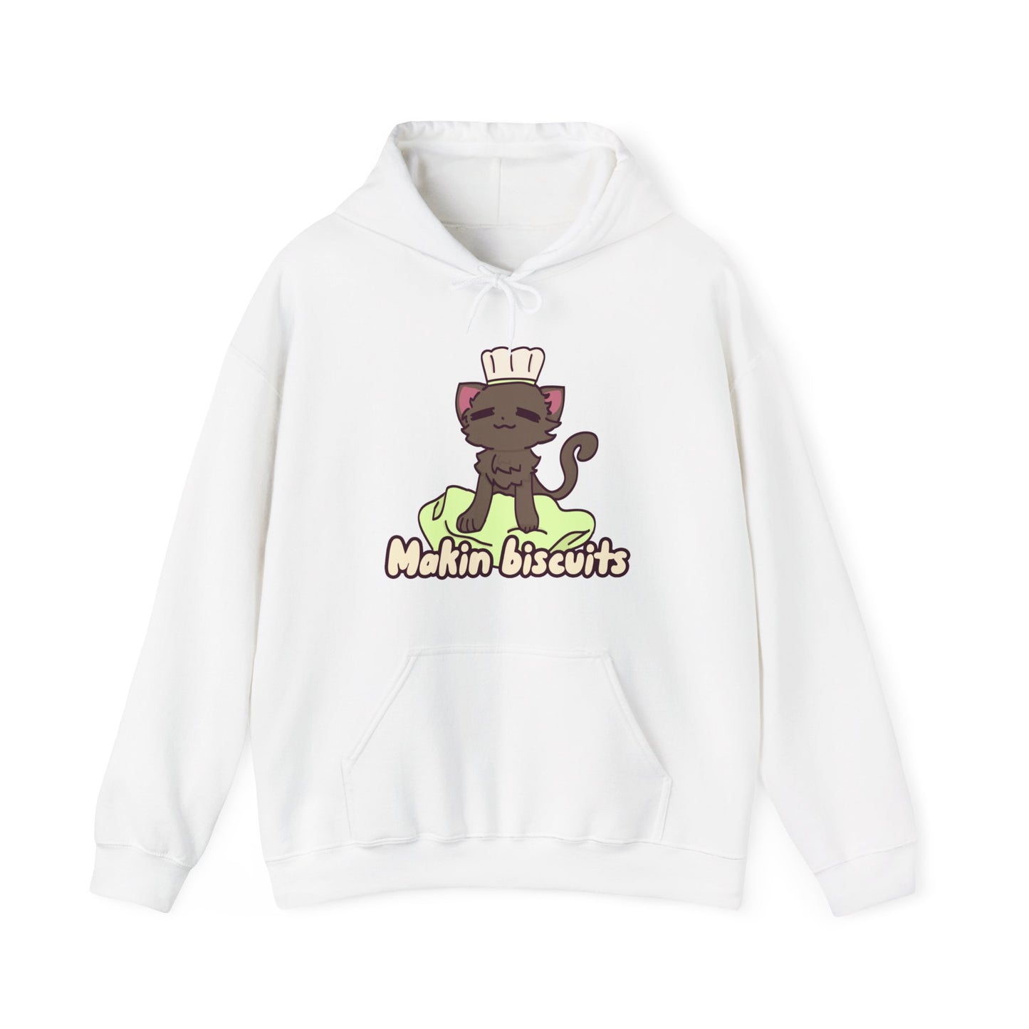 Makin' Biscuits- Grey. Unisex Heavy Blend™ Hooded Sweatshirt