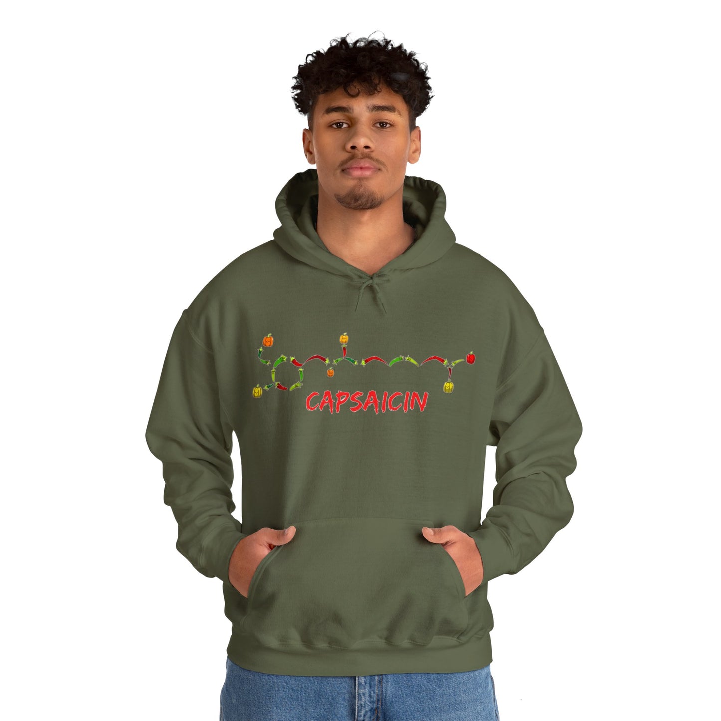 Capsaicin Chillies- Unisex Heavy Blend™ Hooded Sweatshirt