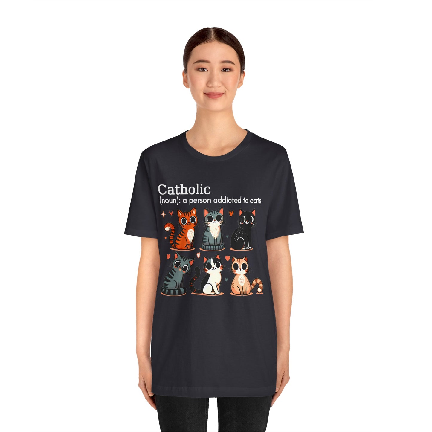 Catholic cats. Unisex Jersey Short Sleeve Tee