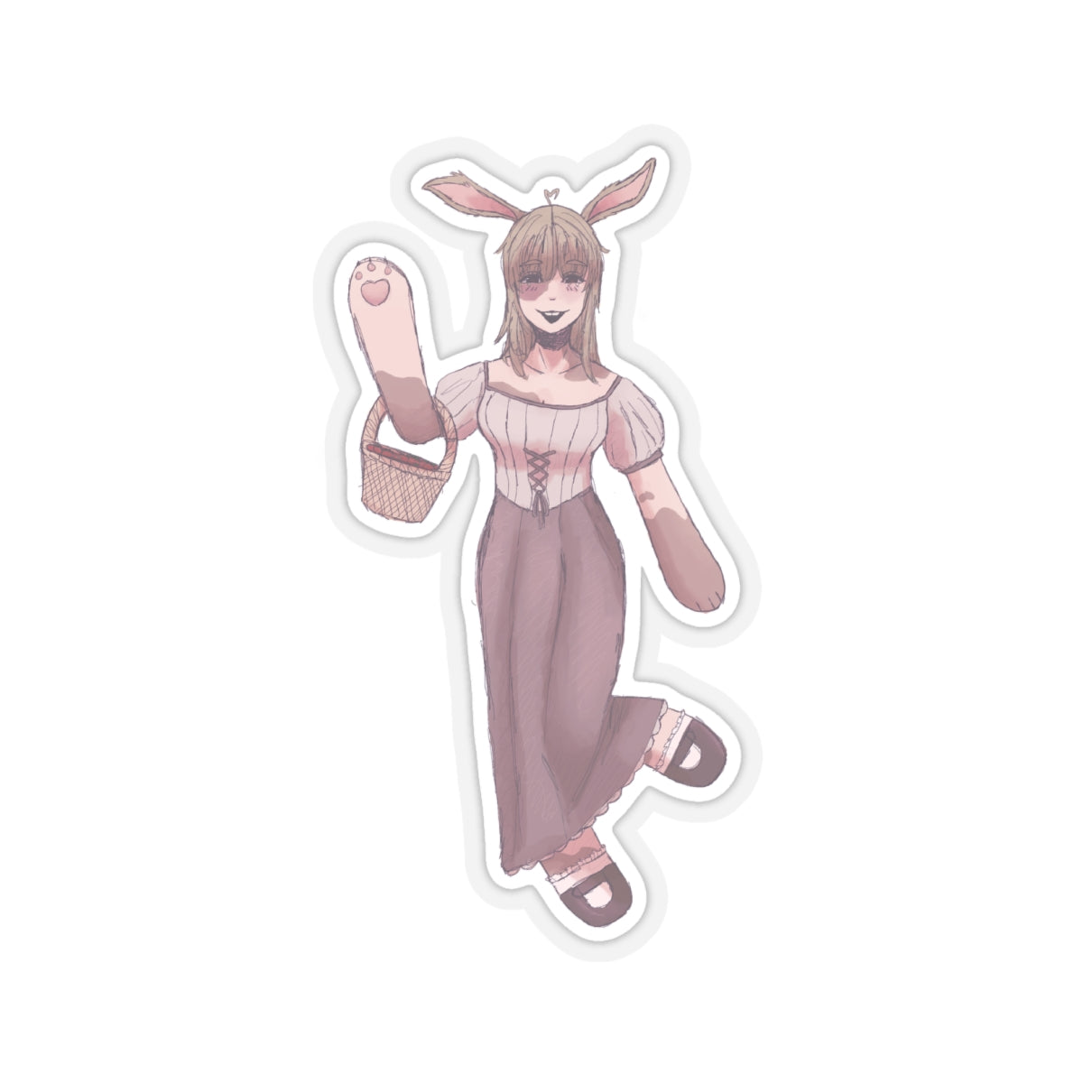 Bunny girl Kiss-Cut Stickers