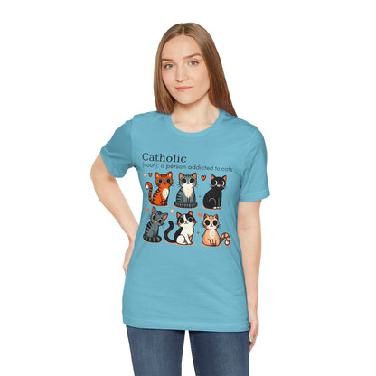 Catholic cats. Unisex Jersey Short Sleeve Tee