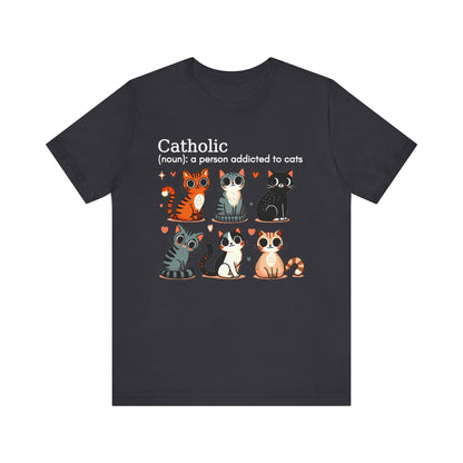 Catholic cats. Unisex Jersey Short Sleeve Tee