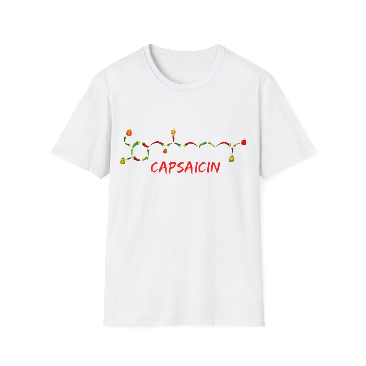 Capsaicin Chillies- Unisex Softstyle T-Shirt