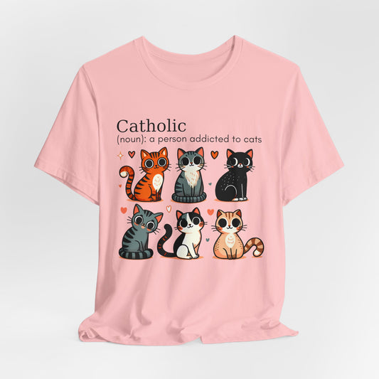 Catholic cats. Unisex Jersey Short Sleeve Tee