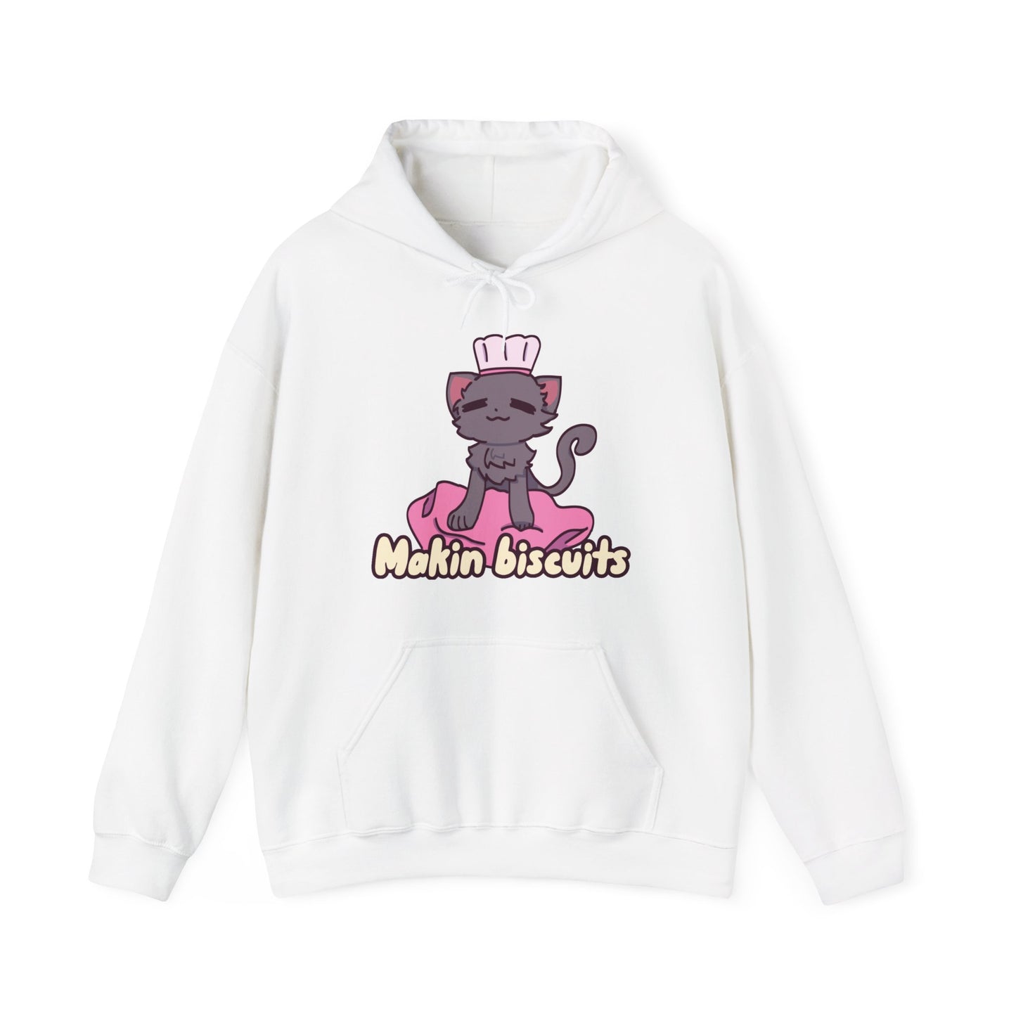 Makin' Biscuits- Grey. Unisex Heavy Blend™ Hooded Sweatshirt