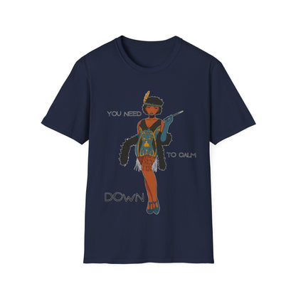 Art Deco Dancer- You need to calm down. Unisex Softstyle T-Shirt