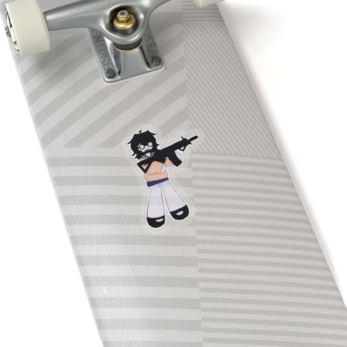 Girl with gun- Kiss Cut Sticker
