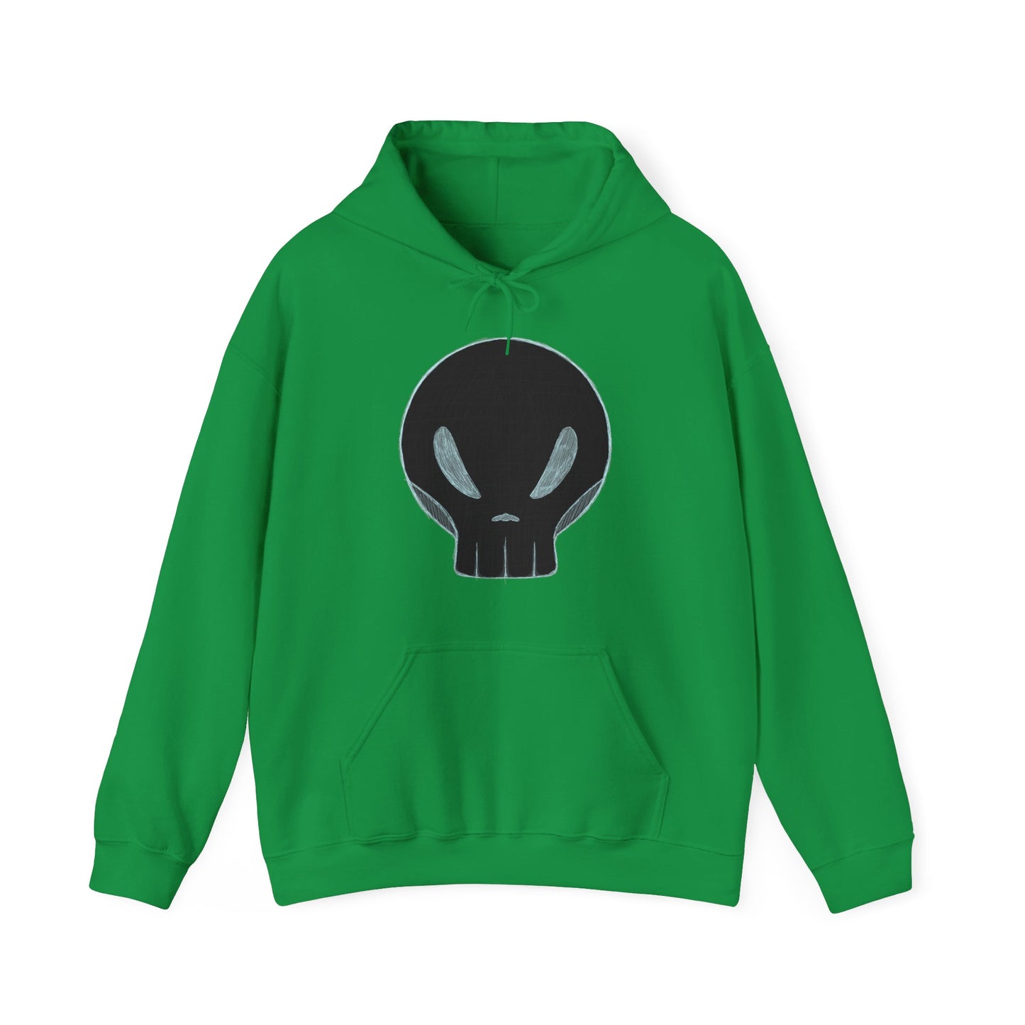 Black Skull- Unisex Heavy Blend™ Hooded Sweatshirt