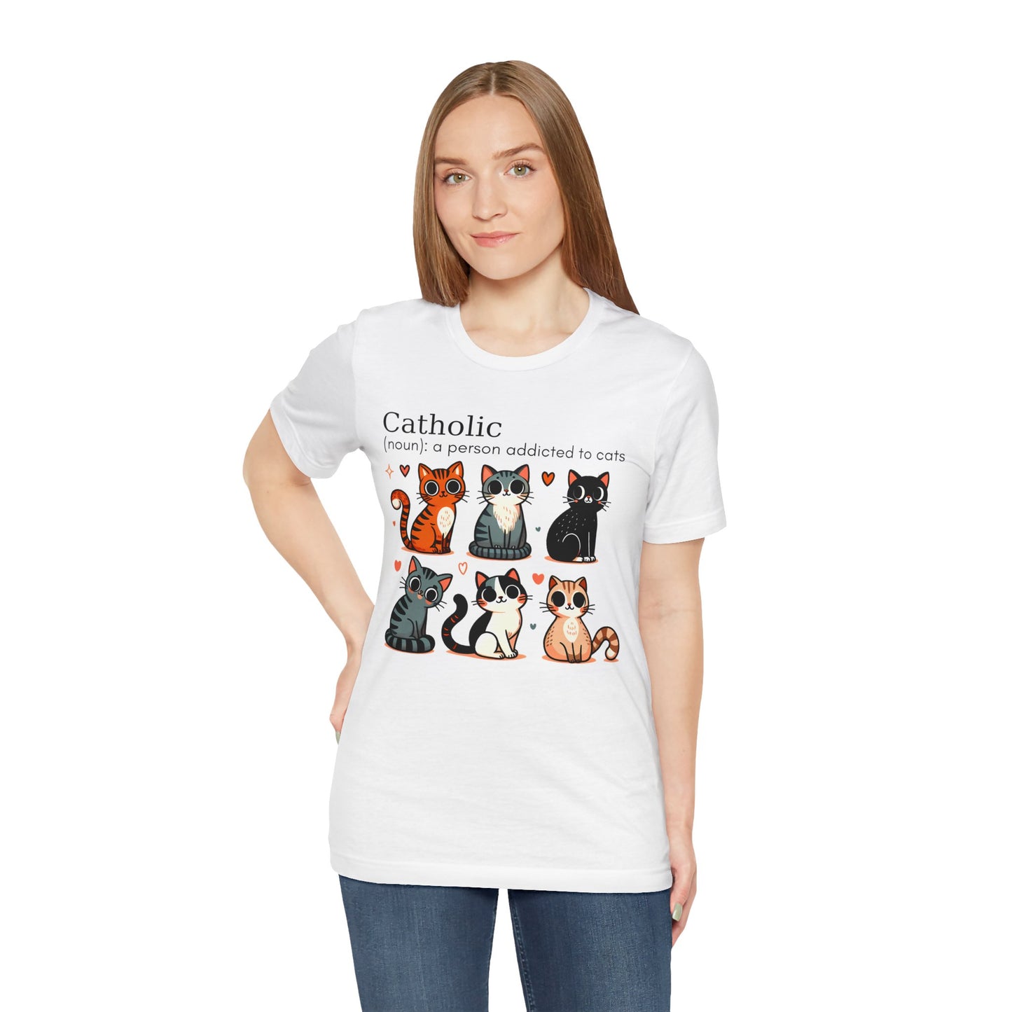 Catholic cats. Unisex Jersey Short Sleeve Tee