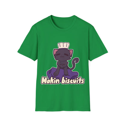 Makin' Biscuits- Black. Unisex Softstyle T-Shirt