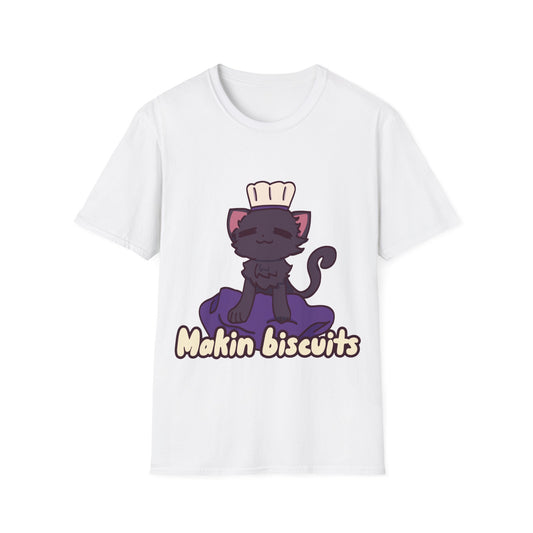Makin' Biscuits- Black. Unisex Softstyle T-Shirt