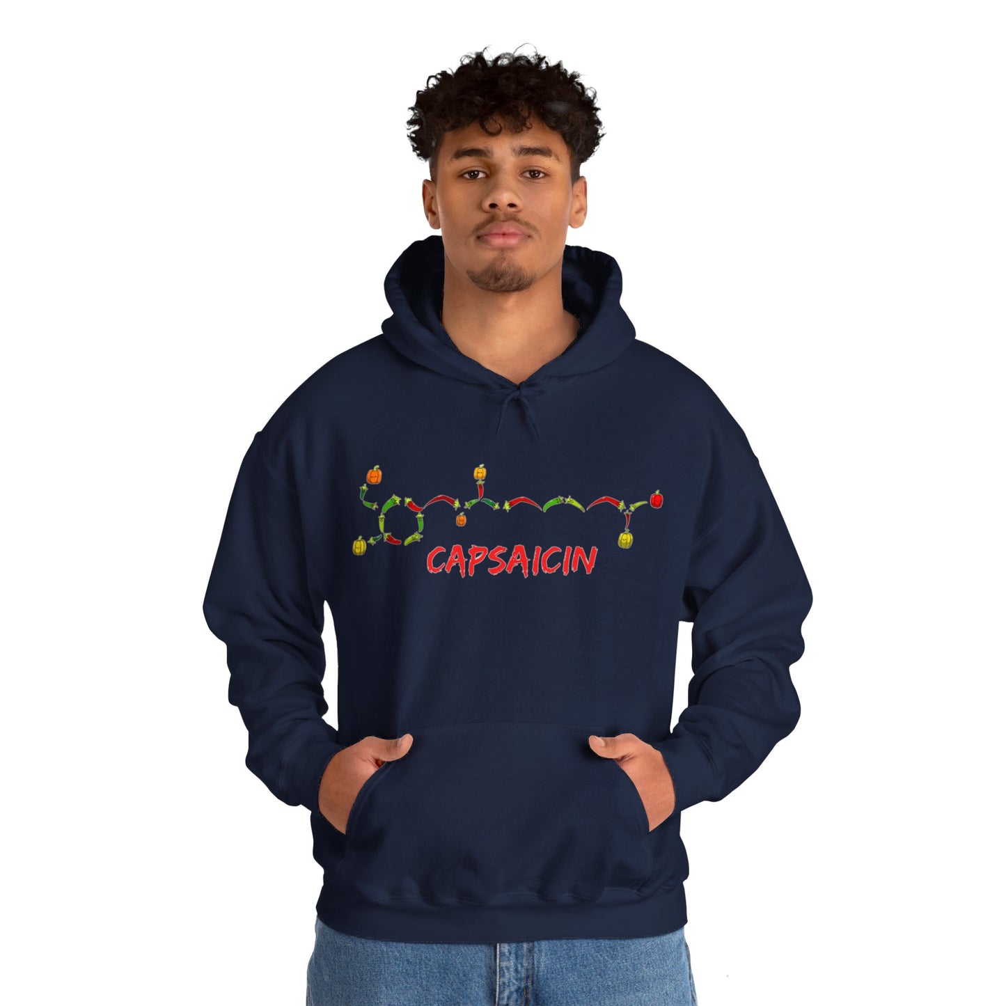 Capsaicin Chillies- Unisex Heavy Blend™ Hooded Sweatshirt