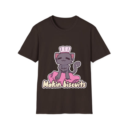 Makin' Biscuits- Grey. Unisex Softstyle T-Shirt