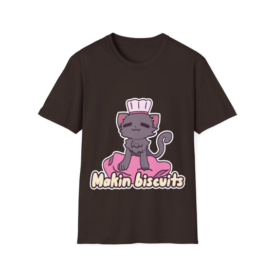 Makin' Biscuits- Grey. Unisex Softstyle T-Shirt