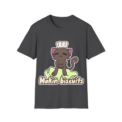 Makin' Bisbuits-Grey. Unisex Softstyle T-Shirt