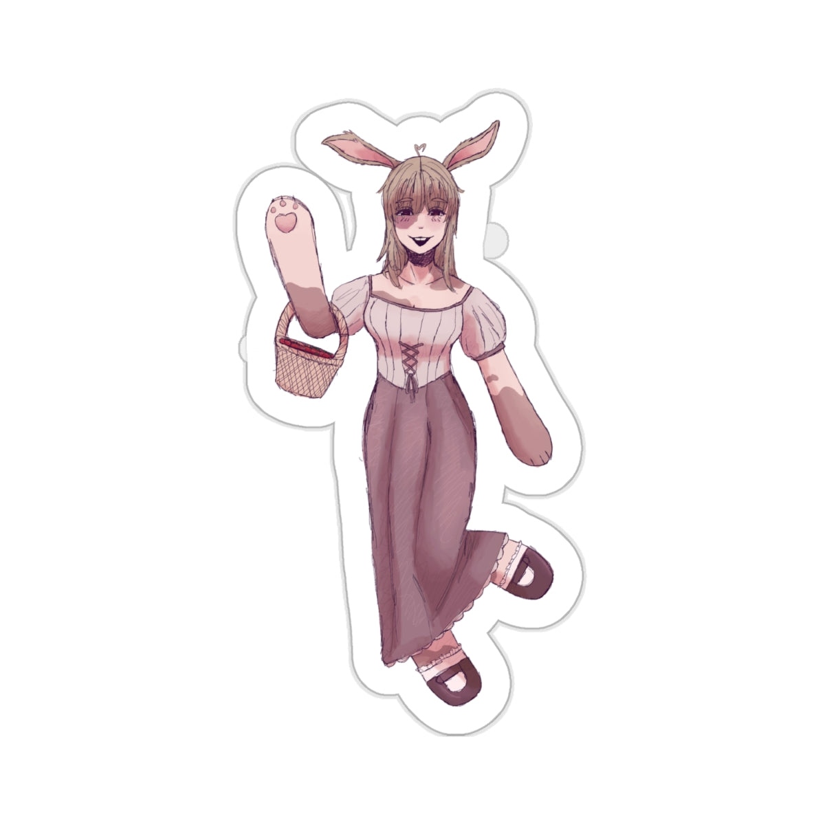 Bunny girl Kiss-Cut Stickers